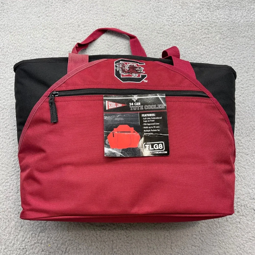 TLG8 Gear USC South Carolina Gamecocks Garnet 24 Can Tailgate Cooler Tote Bag
